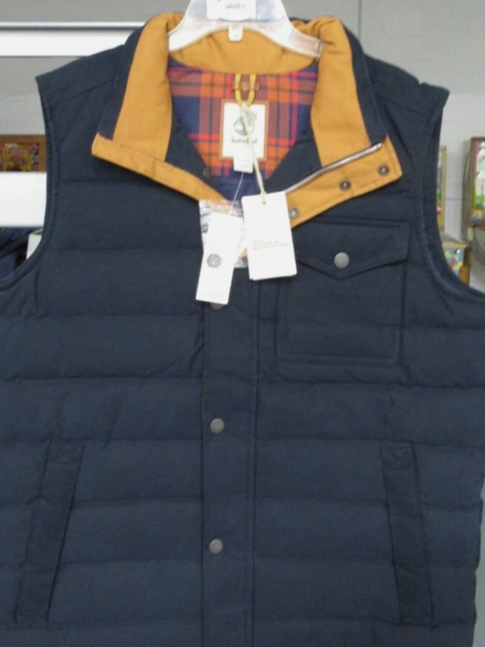 Timberland insulated canvas blue vest